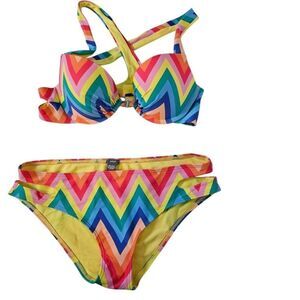 Aries colorful bikini.  Size M.   # 832